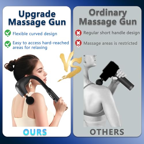 UFFAE Massage Gun with Upgraded Extension Handle, Back Massager for Pain Relief Deep Tissue, Muscles/Neck/Shoulders/Waist/...