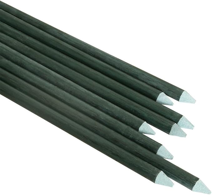 5 Ft 50pack Garden Stakes for Climbing Plants,1/4" Dia Supports Poles EcoStake Rust-Free Plant Sticks Fence Post (60inch)