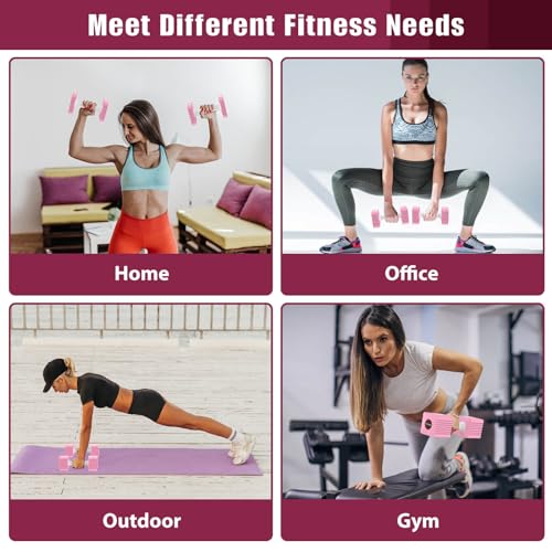Adjustable Weight Dumbbells Set of 2, 3.4lb/5.7lb/8lb/10.3lb/12.6lb Each Hand Weight Sets for Women/Men, Adjustable Dumbbe...