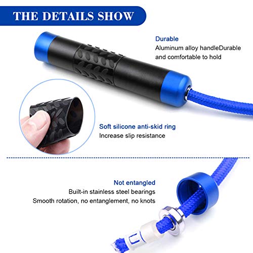 Redify Weighted Jump Rope for Workout Fitness(1LB), Tangle-Free Ball Bearing Rapid Speed Skipping Rope for MMA Boxing Weig...