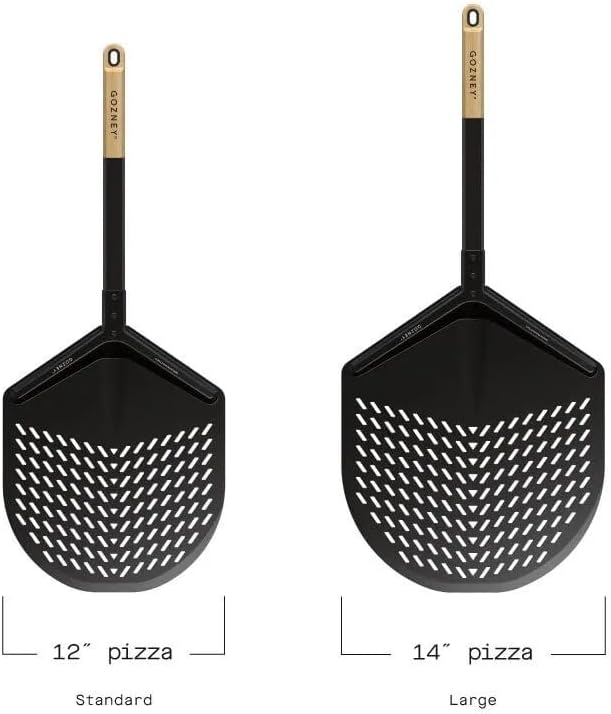 Gozney Balance Placement Peel for 12" Pizzas, Compatible with All Gozney Pizza Ovens, With A Perforated Aluminum Blade & Beech Wood Handle