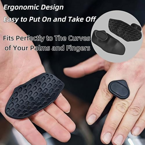Jopplim Anti-Slip Workout Grips, Ergonomic Workout Gloves, Weight Lifting Grips, for Men and Women, Silicone Gym Grips Pad...