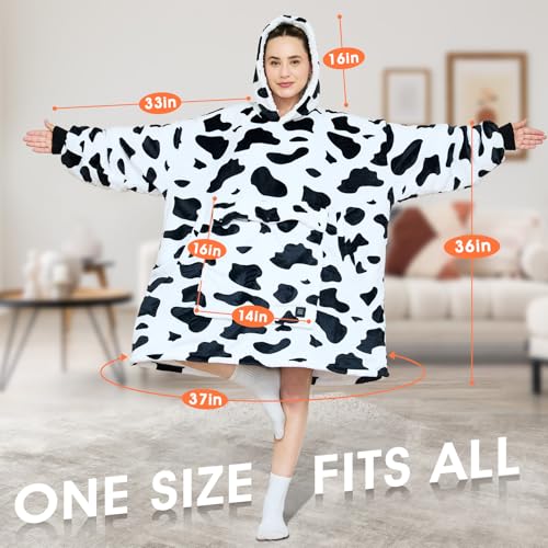 Covfirst Heated Wearable Blanket Hoodie, 3 Heat Level USB Heated Hooded Blanket, Overheat Protection Cozy Heated Hoodie Bl...