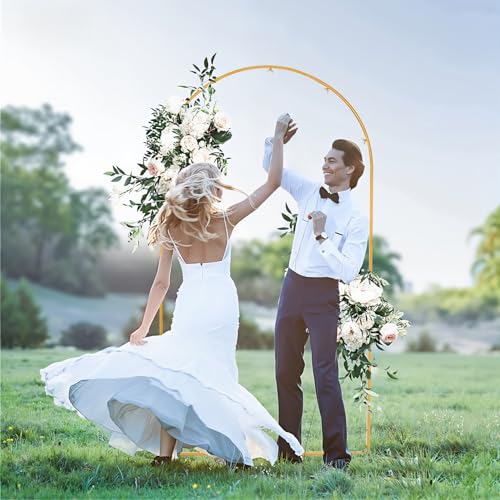 Vincidern 6.6 FT Wedding Arch Backdrop Stand for Parties, Balloon Arch Stand, Wedding Arches for Ceremony, Metal Arch Back...