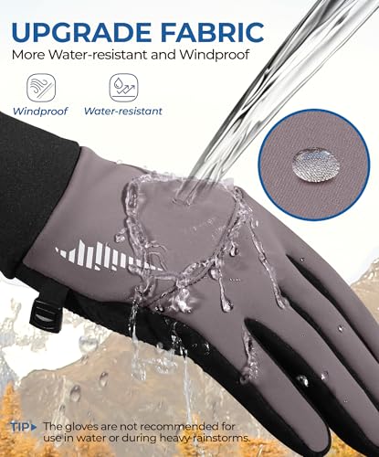 rivmount Water-Resistant Winter Gloves Touch Screen, Women Men Thermal Warm Gloves Suit for Cold Weather Running, Cycling,...