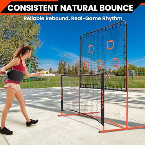 Fraxa Pickleball Rebounder Training Equipment - Pickleball Net for Solo Practice Drives Dinks Volley Accuracy - Portable f...