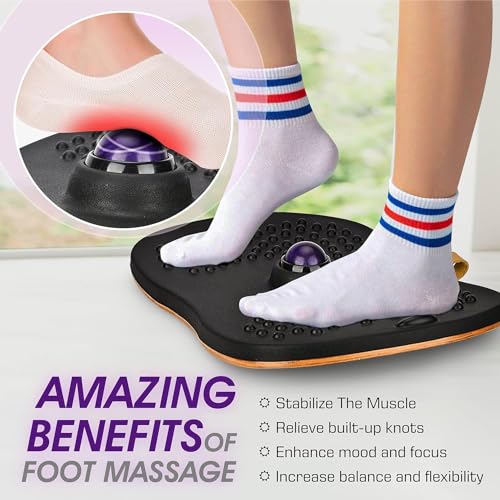 Yes4All Wobble Balance Board for Standing Desk/Anti-Fatigue Office Foam Pad - Standing Desk Mats, Rocker Board, Office Acc...