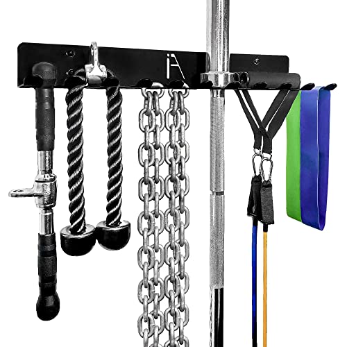 IRON AMERICAN USA Omega Beast Gym Storage Rack 11-Hook Heavy-Duty Gym Wall Organizer Gym Caddy Hanger - Gym Accessory Stor...