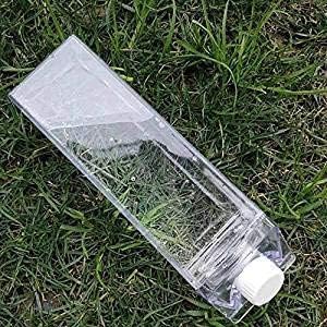 Jinberry 750ml/25Oz Cute Milk Carton Water Bottle Portable Drinkware for Outdoor Climbing Tour or Camping