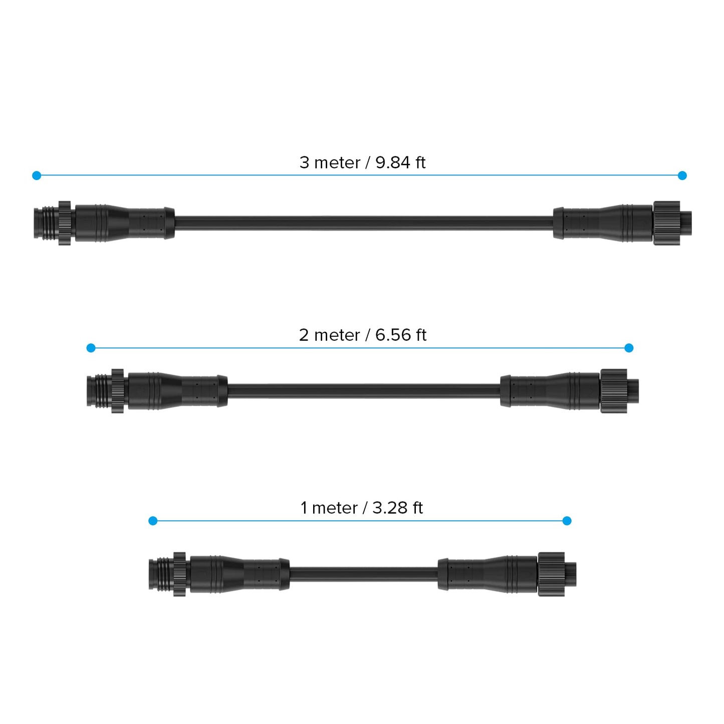 Btf-Lighting 6.56Ft 5 Pin 0.32Mm/22Awg Ip68 Extension Cable Wire With Male And Female Connectors For Rgbw 4 In 1 5050 Etc Led Strip 15Mm Metal Nut Small Size Home Lighting Connector