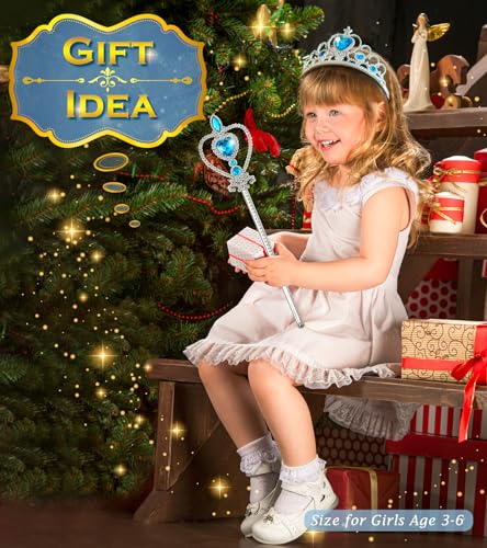 BIBUTY Princess Crown Tiara for Little Girls Princess Dress Up Accessories, 6PCS Princess Tiara Toddler Crown for Kids