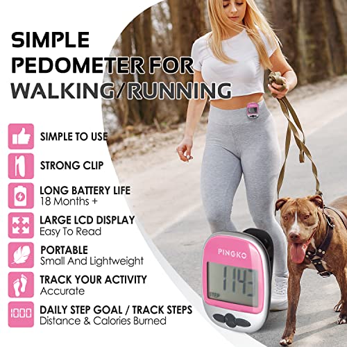 PINGKO Outdoor Multi-Function Portable Sport Pedometer Step/Distance/Calories/Counter