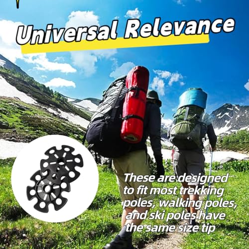 8 pcs Removable Mud Ski Basket Trekking Pole Snowflake Basket,Removable Mud Ski Basket Replacement Accessory for Hiking Poles