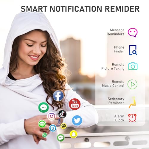 Fitness Tracker with 24/7Heart Rate, Blood Pressure, Sleep Tracking, Calorie, Activity Tracker with 1.1" AMOLED Color Scre...