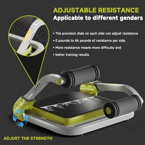 Ab Trainer/Crunch Machine, Ab Workout Equipment, 4 Adjustable Resistance, Ab Machine for Stomach Workout, 350 LBS Weight C...