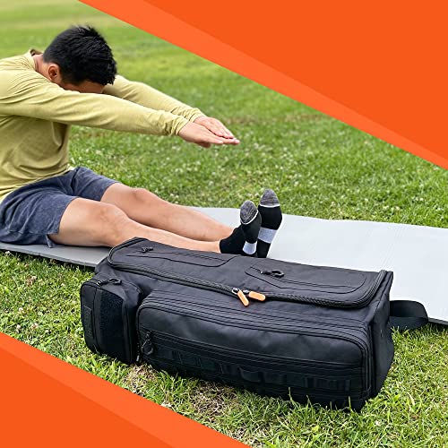 Fitdom Tactical Inspired Yoga Bag for Adult Men. Heavy Duty Yoga Bags and Carriers Fits All Your Stuff. Yoga Mat Bag with ...