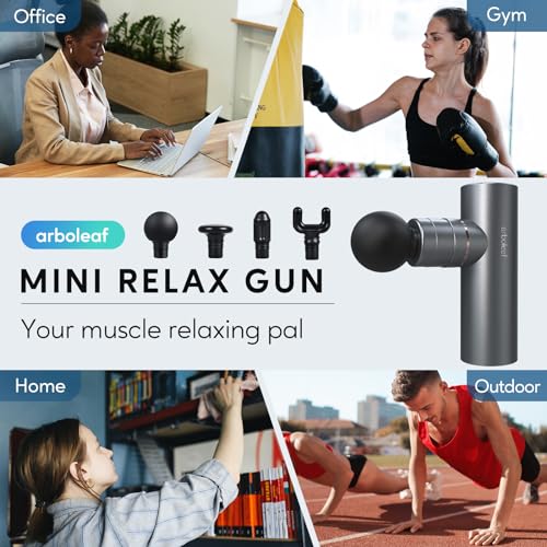 arboleaf Massage Gun Deep Tissue, Full-Metal Electric Portable Hand Held Massager Gun for Back, Body Sore Muscles, Pain Re...