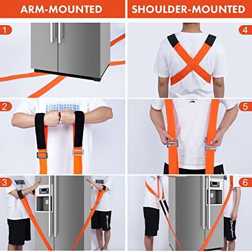 Moving Straps Lifting（Padded） one Person 2-Person Lifting and Moving System Appliance,for Harness Moving Mattress Couch Fu...