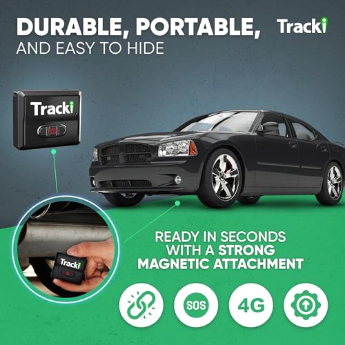 Tracki GPS Tracker for Vehicles – Real-Time 4G LTE Assets & Car Tracking Device with App, Magnetic Mount, Compact Design, ...