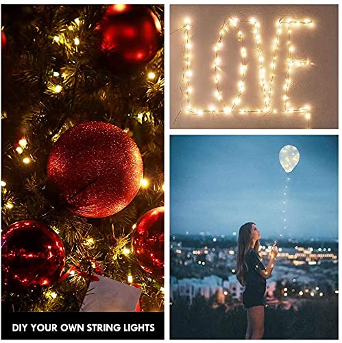 Bryubr Photo Clip String Light - 33Ft 100Led Warm White Fairy Lights With Clips For Bedroom, Christmas & Wedding Décor