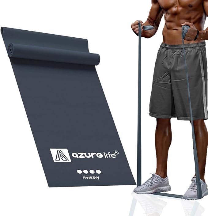 A AZURELIFE Professional 8 Yards Bulk Resistance Bands Rolls or 5,6,7 ft. Long Non-Latex Elastic Exercise Bands, Stretch B...