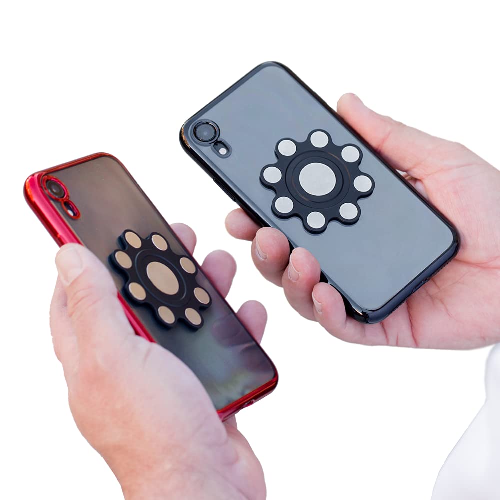 CellSNAPP! Universal Dual-Cellphone Carrier - Holds 2 Phones, Black, ABS Plastic, Strong Neodymium Magnets, Ideal for iPhone & Android