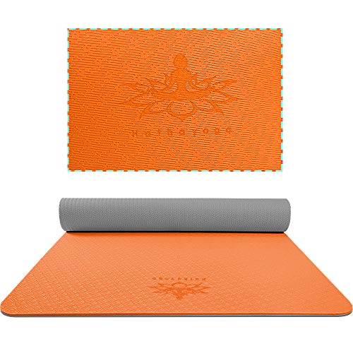 Hatha Yoga Extra Thick TPE Yoga Mat - 72"x 32" Thickness 1/2 Inch -Eco Friendly SGS Certified - With High Density Anti-Tea...