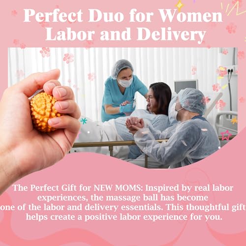 FSYQUAST Wooden Massage Ball - 2pcs Acupressure Ball for Natural Labor and Delivery Essentials, Birthing Comb, Labor Comb ...