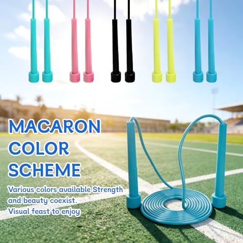 Jump Rope for Kids,5P Colorful Jumping Rope for Fitness and Exercise,Lightweight Adjustable Skipping Ropes for School Even...