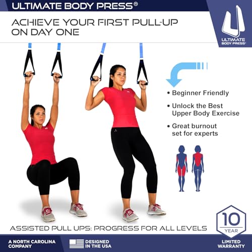 Ultimate Body Press XL Doorway Pull Up bar with Elevated bar & Adjustable Width