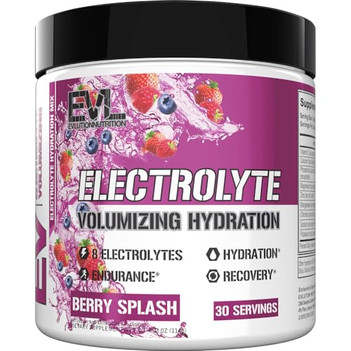 Evlution Ultimate Electrolytes Powder Hydration Drink - Quick Replenishing Hydration Powder Drink Mix with 8 Key Electroly...