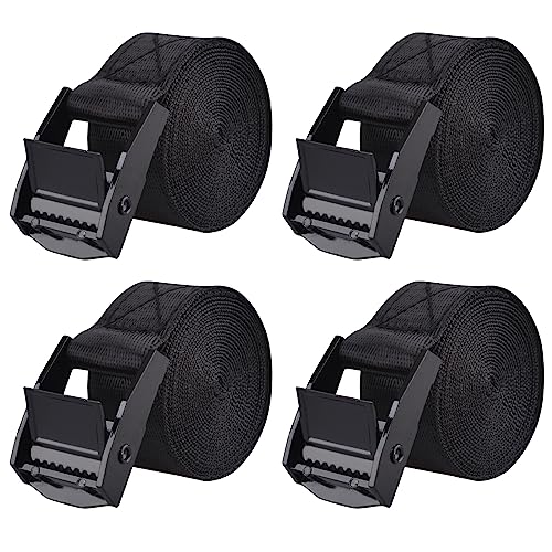 TRIWONDER Cinch Tie Down Strap Lashing Straps Heavy Duty Nylon Straps with Cam Buckles for Cargo, Trucks, Boat, Motorcycl...