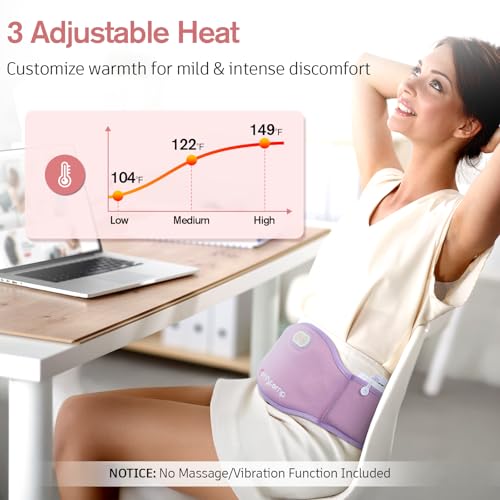 Comfytemp Portable Belly and Back Heating Pad for Period, FSA Eligible HSA Cordless Dual-Zone Menstrual Heating Pad Wearab...