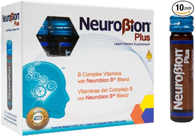 Neurobion Plus Liquid Dietary Supplement B Complex 10 Vials