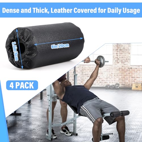 Hollowfly 4 Pcs Foam Foot Pads Foam Roller Pad Replacement for Weight Bench Inversion Table and Gym Exercise Equipments(8 ...