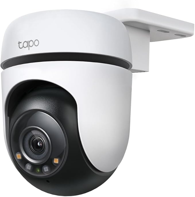 Tapo 2K Outdoor Wired Pan/Tilt Security Wi-Fi Camera, 360° View, Motion Tracking, Works w/Alexa & Google Home, Color Night...