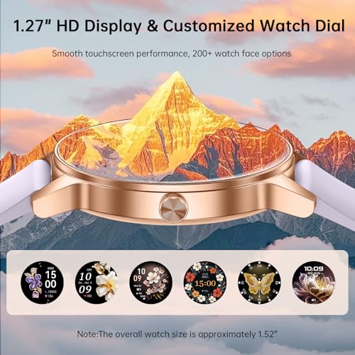 Smart Watch for Women(Answer/Make Calls), 1.27" HD Screen Fitness Tracker with Heart Rate/Sleep Monitor, 130+ Sport Modes ...