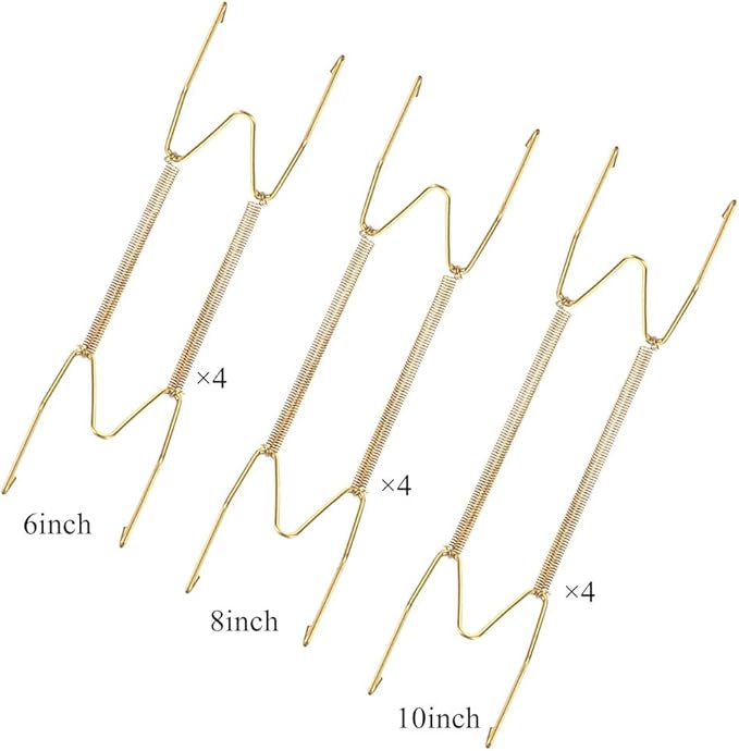 12 Pack Wall Plate Hangers 6/8/10 Inch Invisible Vertical Plate Holders with 12Pcs Wall Hooks for Decorative Plates Antique Plates and Art