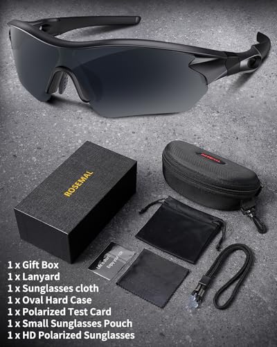 Polarized Sports Sunglasses for Men Women Youth Baseball Running Fishing Tennis Golf Cycling Driving Motor TAC UV400 TR90