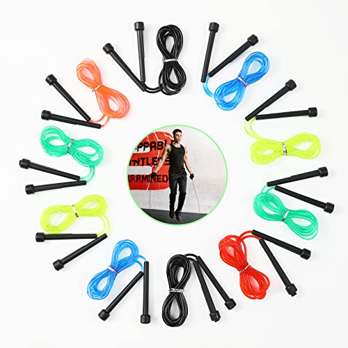 VIIBASE 10 Pack PVC Jump Rope for Cardio Fitness - Versatile Adjustable Skipping Rope for Women Men Kids, Speed Jump Rope ...