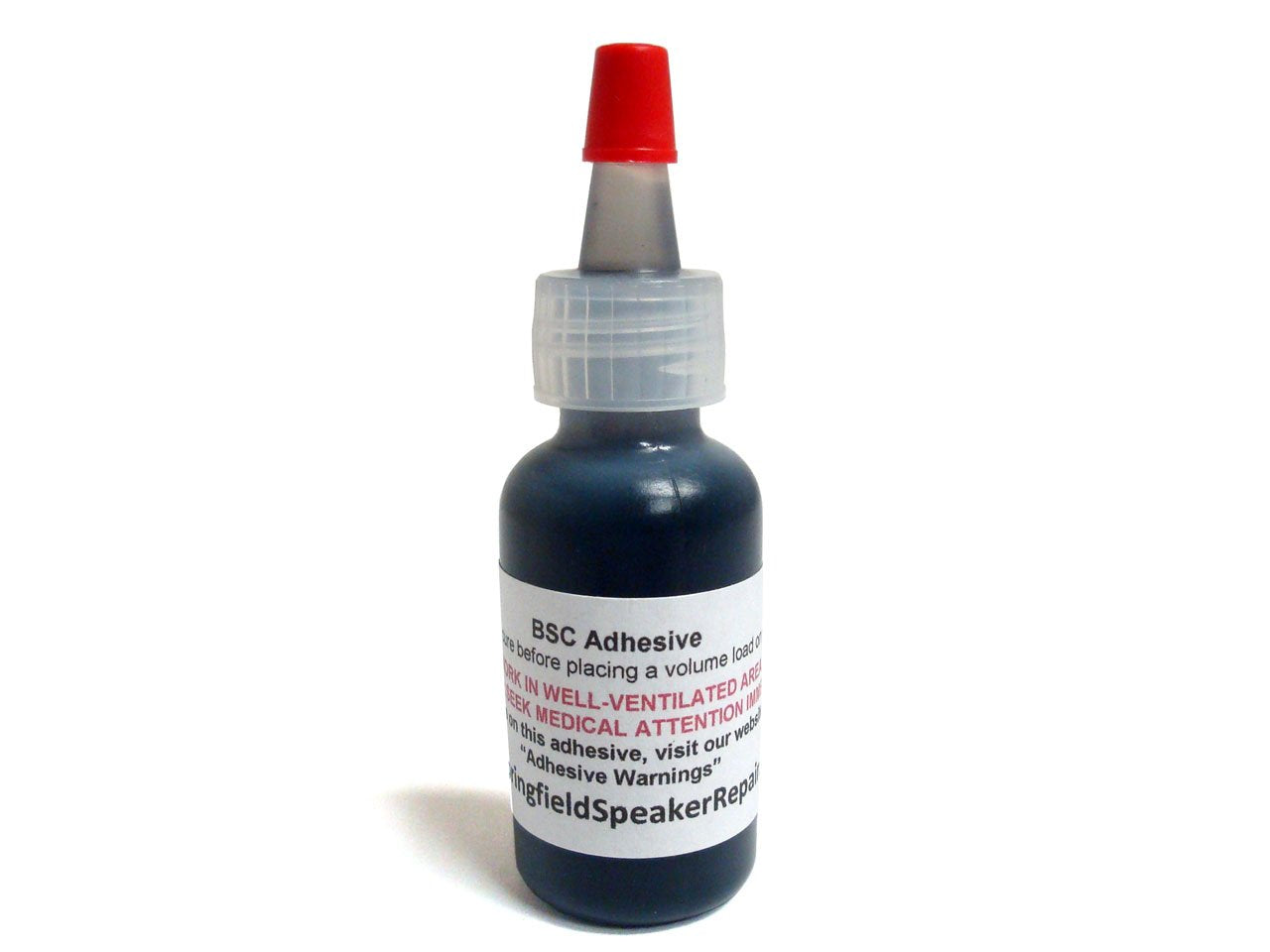 Pro-Grade Black Rubberized Speaker Repair Adhesive Glue (1/2 oz) - Dries Black-New