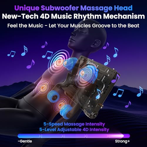 KTENTITO 4D Music Rhythm Massage Chair Full Body, 2026 Unique Sonic Resonance Zero Gravity SL-Track Shiatsu Recliner with ...