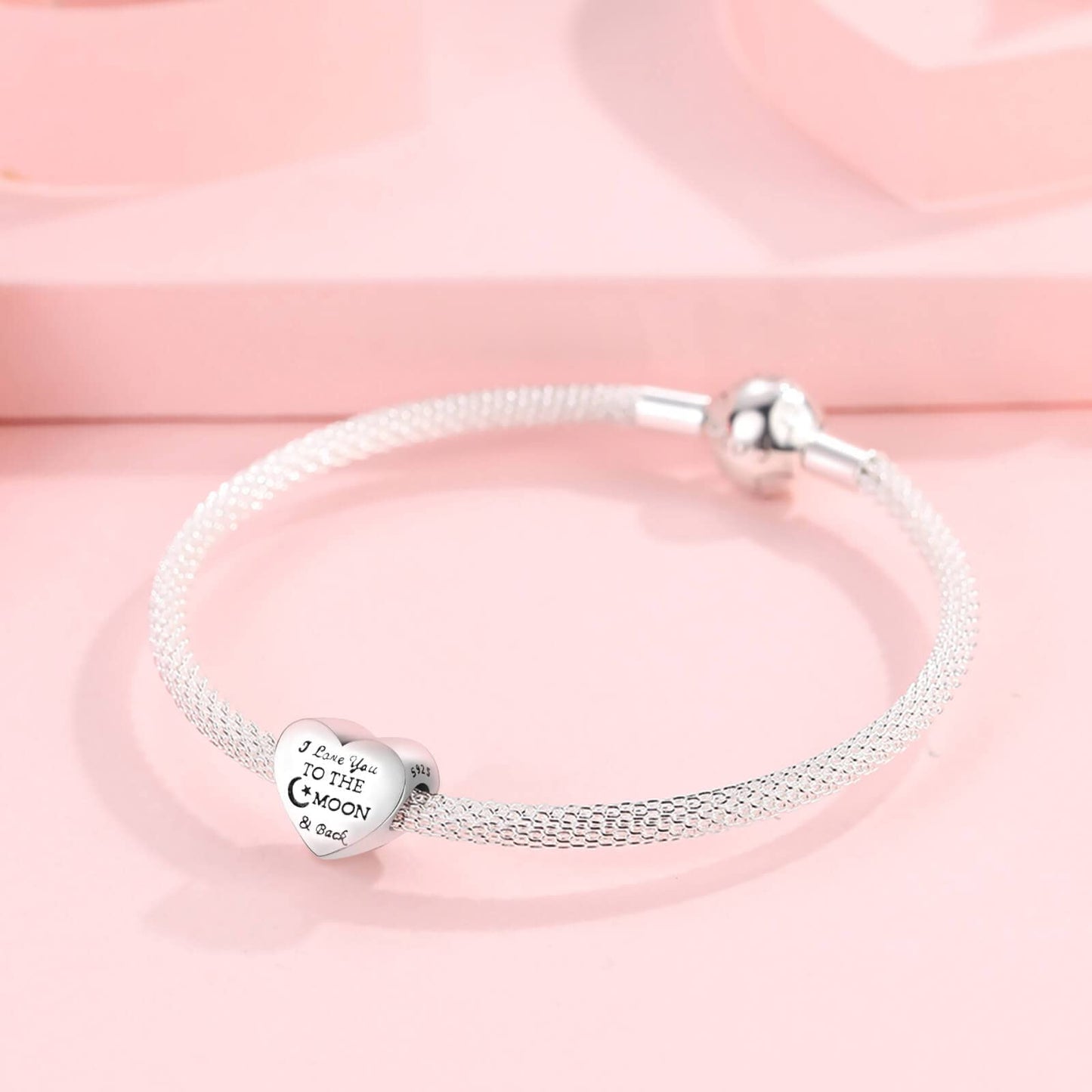 dazlily Sterling Silver Heart Charm Love Charm for Bracelets Necklace Valentine's Day Gift Birthday Gift Jewelry for Women Girls