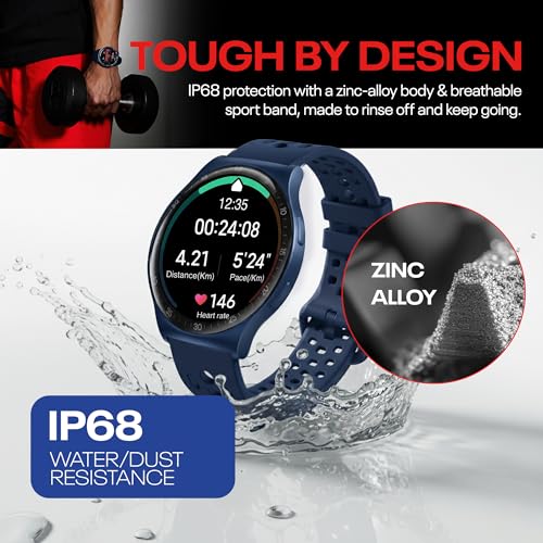 Reebok Pulse Smartwatch - GPS Fitness Tracker with Heart Rate Monitor, 10-Day Battery Life, IP68 Water Resistant Smart Fit...