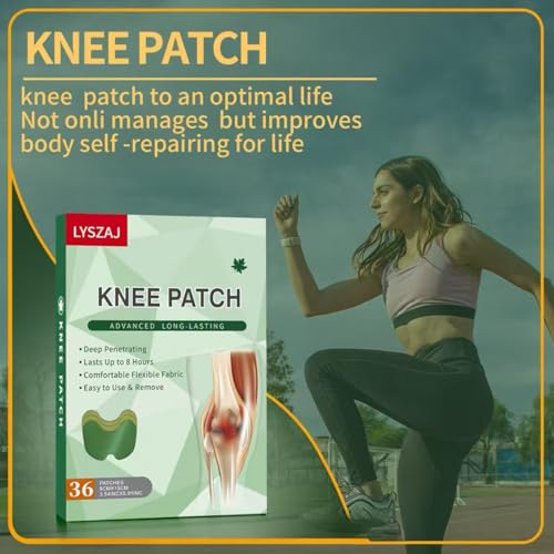 36Pcs Knee Patches,Wormwood Extract Sticker 8-Hour Heat Patches of Joint for Knee, Back, Neck, Shoulder