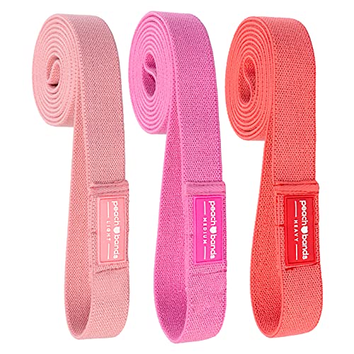 Peach Bands Body Bands Set - Long Fabric Resistance Bands for Women - Full Body Workout, Stretch, Exercise, Fitness, Weigh...