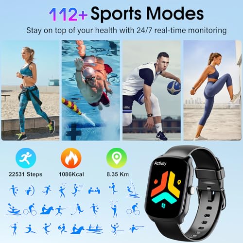 Smart Watch for Men Women, 1.95"HD Smartwatch (Dial/Answer Calls), Heart Rate/Sleep Monitor Fitness Smartwatch, Curved Scr...