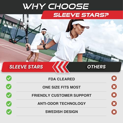 Sleeve Stars Tennis Elbow Brace for Women - Adjustable Tennis Elbow Strap, Golfers Elbow Brace for Men, Counterforce Brace...