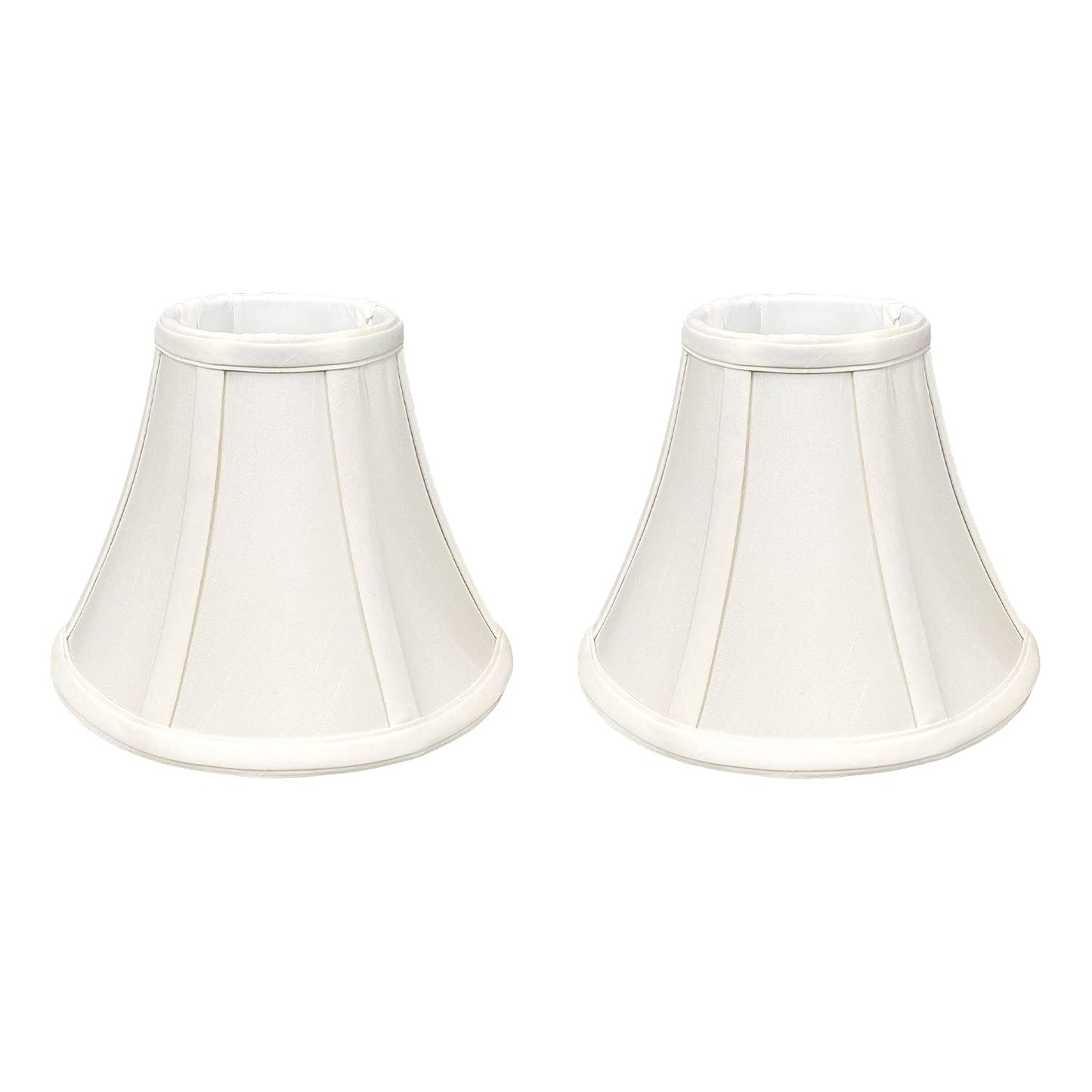 Royal Designs, Inc. True Bell Lamp Shade UNO Fitter 4in x 8in x 6.5in White 2-Pack, Model BSO-704UT-8WH-2