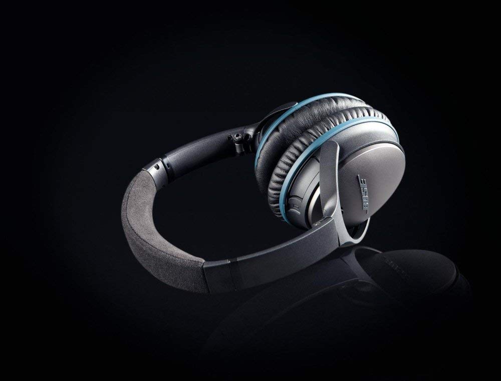 Bose QuietComfort 25 Noise Cancelling Headphones (Apple) Black (Renewed)